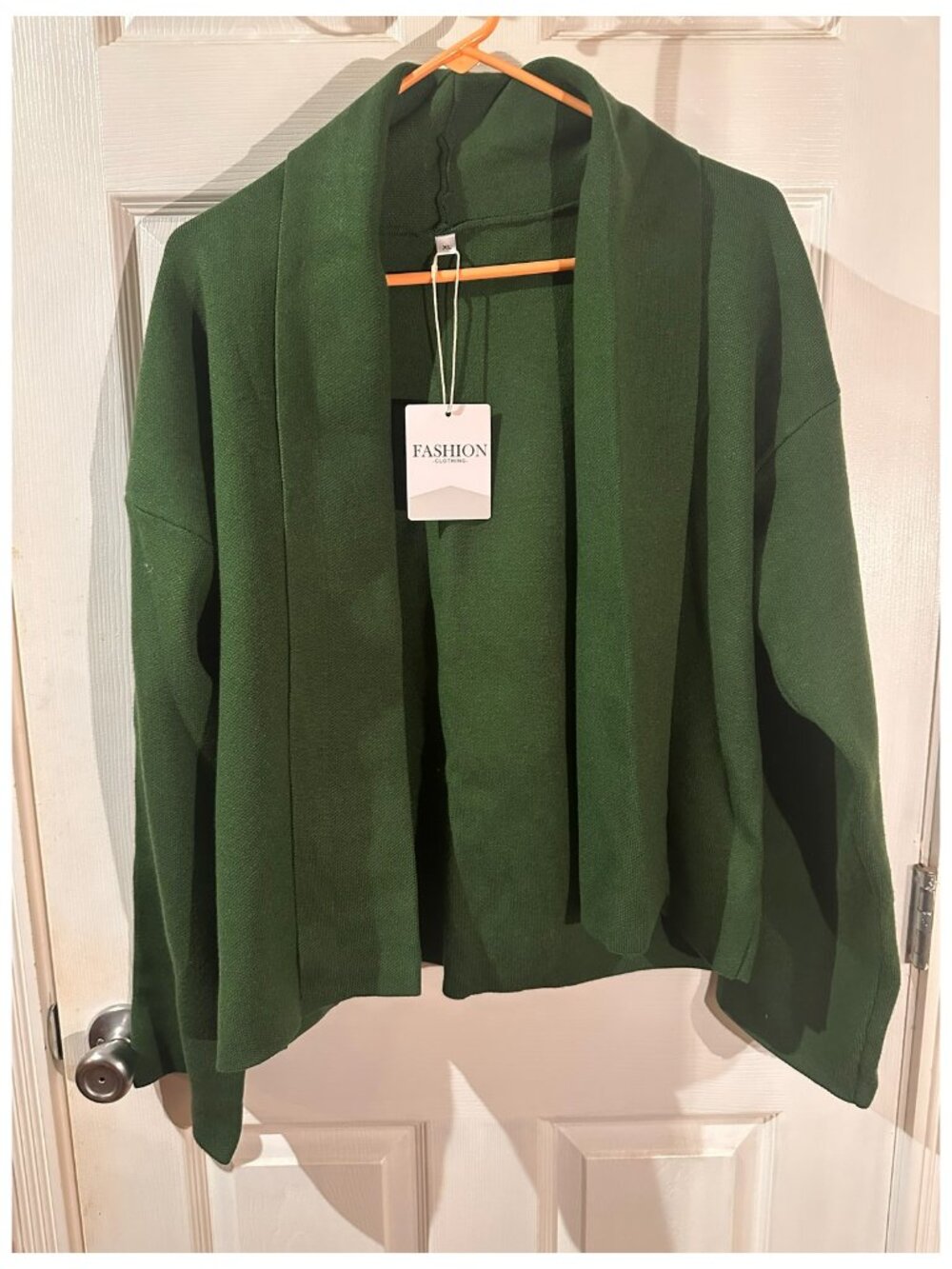 Green Open Front Cardigan Womens Size XL Long Sleeve by Fashion NWT